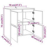 Sideboards 3 Stk. Sonomagrau Holzwerkstoff