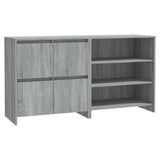 Buffets 2 pcs Sonoma gris Bois d'ingénierie