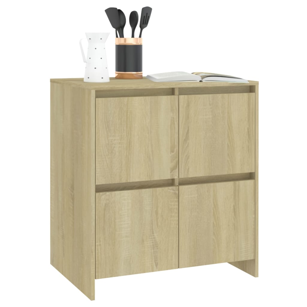 Buffets 2 pcs Chêne Sonoma 70x41x75 cm Bois d'ingénierie