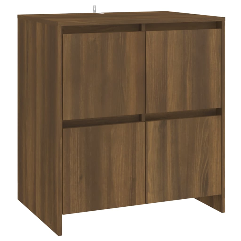 Buffets 2 pcs Chêne marron 70x41x75 cm Bois d'ingénierie