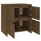 Buffets 2 pcs Chêne marron 70x41x75 cm Bois d'ingénierie