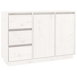 Buffet Blanc 111x34x75 cm Bois massif de pin