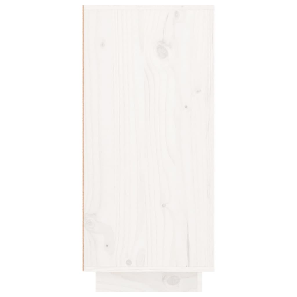 Buffet Blanc 111x34x75 cm Bois massif de pin