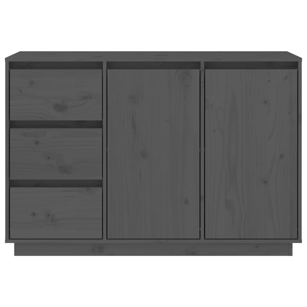 Grey Sideboard 111x34x75 cm Solid pine wood