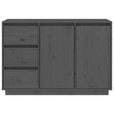 Grey Sideboard 111x34x75 cm Solid pine wood