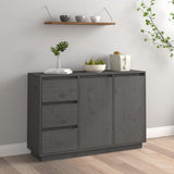 Grey Sideboard 111x34x75 cm Solid pine wood