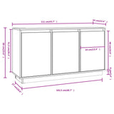 Buffet 111x34x60 cm Bois massif de pin