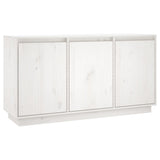 Buffet Blanc 111x34x60 cm Bois massif de pin