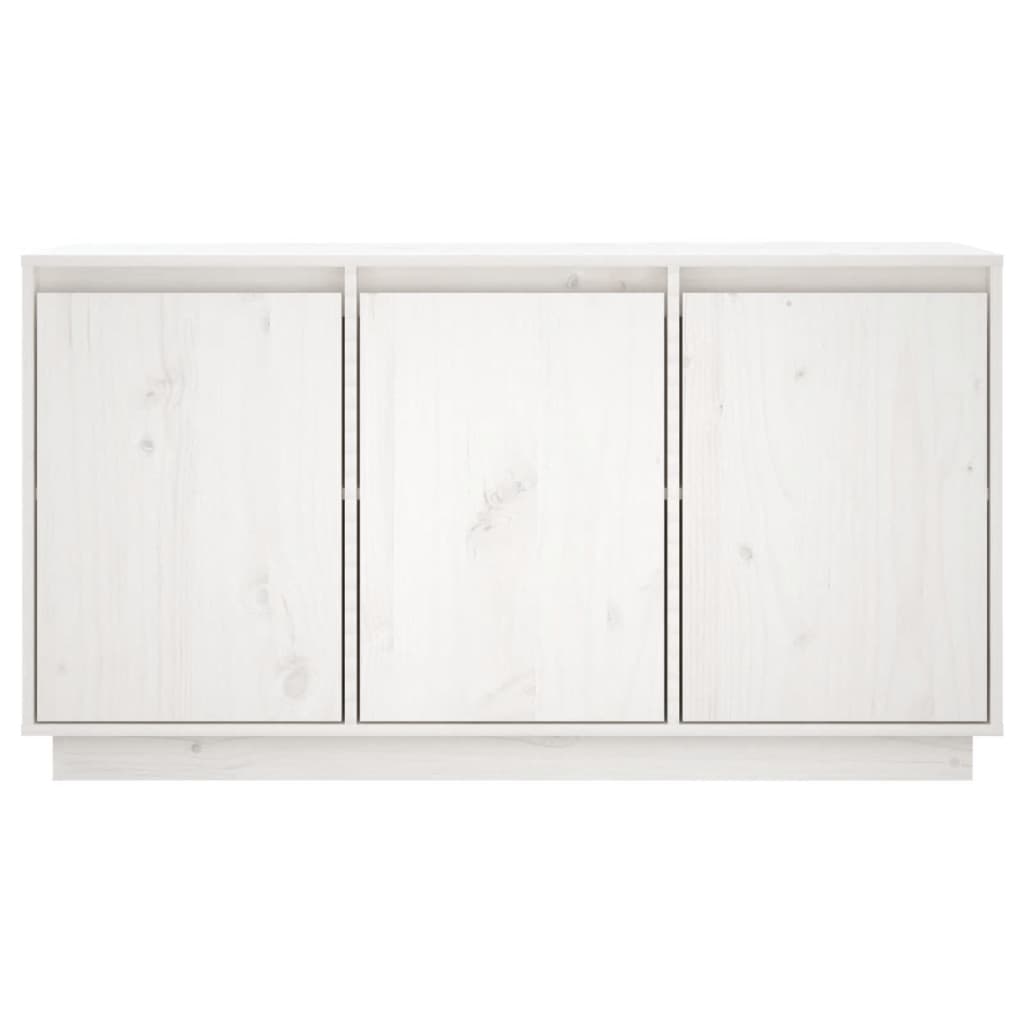 Buffet Blanc 111x34x60 cm Bois massif de pin