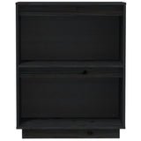 Armoire console Noir 60x34x75 cm Bois de pin solide