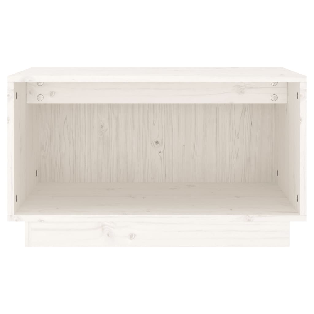 Meuble TV Blanc 60x35x35 cm Bois de pin massif