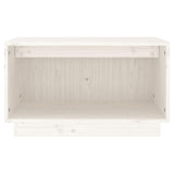 Meuble TV Blanc 60x35x35 cm Bois de pin massif