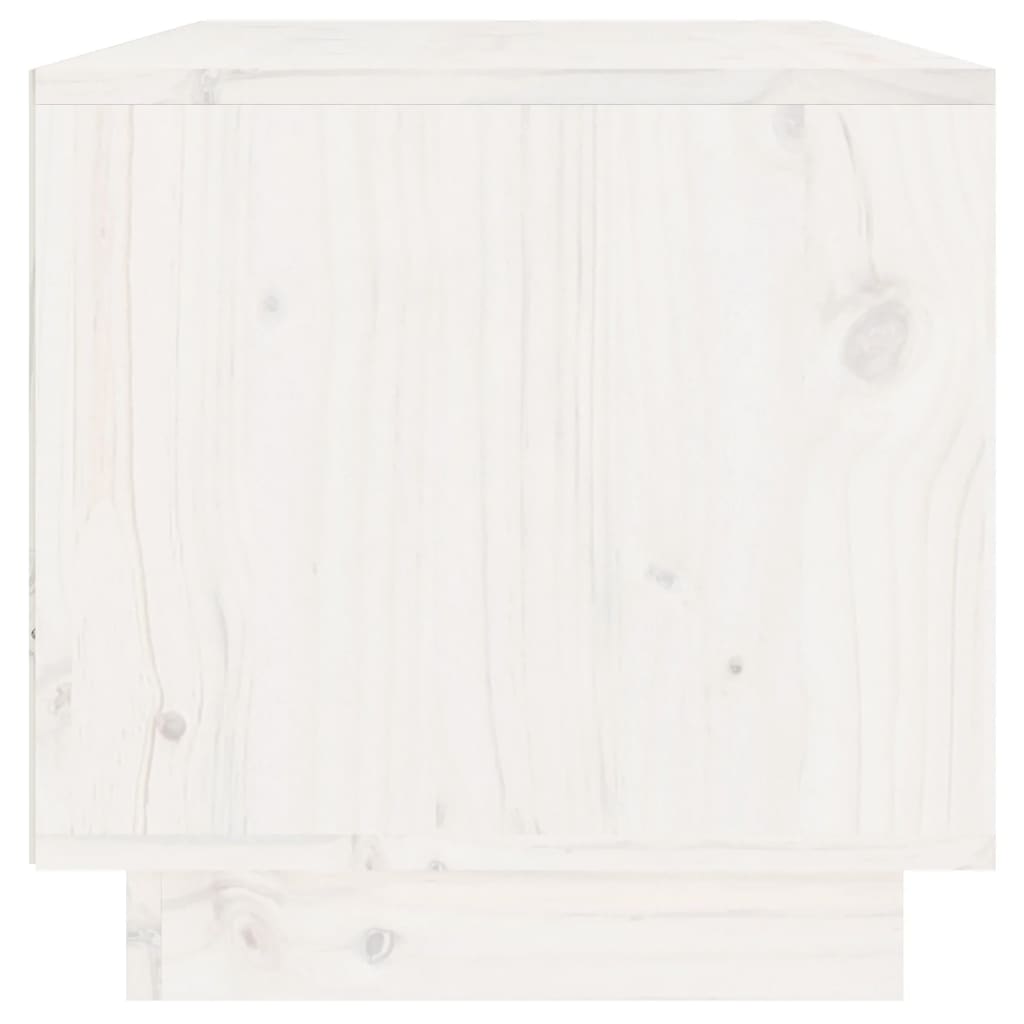 Meuble TV Blanc 60x35x35 cm Bois de pin massif