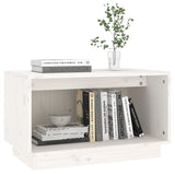 Meuble TV Blanc 60x35x35 cm Bois de pin massif