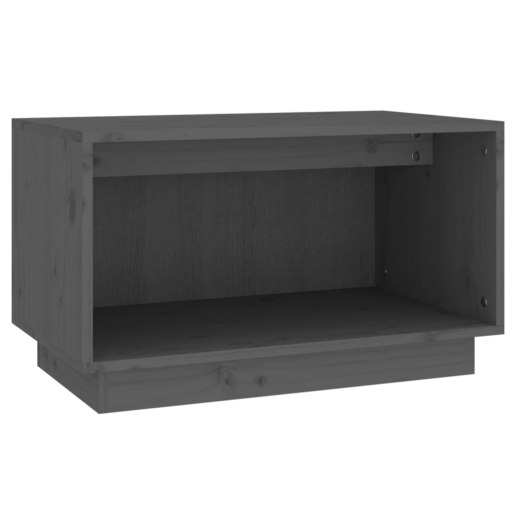 Meuble TV Gris 60x35x35 cm Bois de pin massif