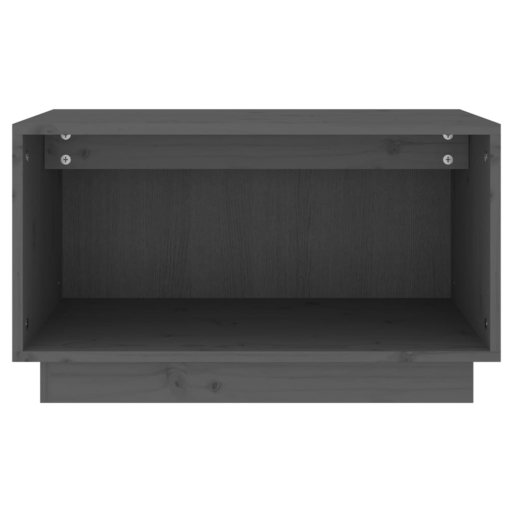 Meuble TV Gris 60x35x35 cm Bois de pin massif