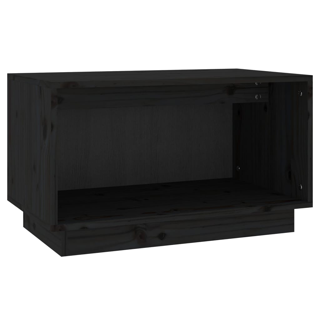 Black TV cabinet 60x35x35 cm Solid pine wood