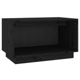 Meuble TV Noir 60x35x35 cm Bois de pin massif