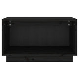 Meuble TV Noir 60x35x35 cm Bois de pin massif