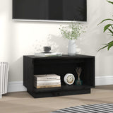 Black TV cabinet 60x35x35 cm Solid pine wood