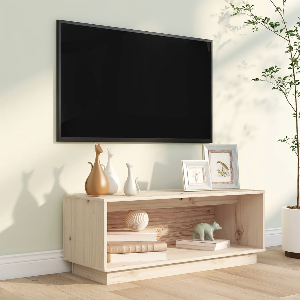 Meuble TV 90x35x35 cm Bois de pin massif