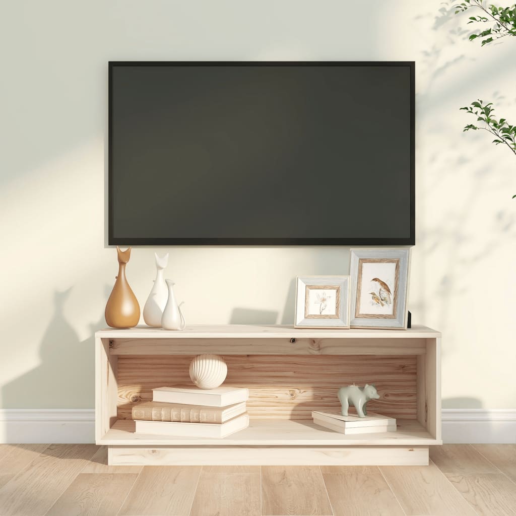 Meuble TV 90x35x35 cm Bois de pin massif