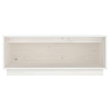 Meuble TV Blanc 90x35x35 cm Bois de pin massif