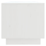 Meuble TV Blanc 90x35x35 cm Bois de pin massif