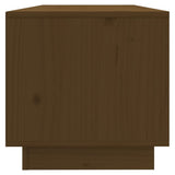 Meuble TV Marron miel 90x35x35 cm Bois de pin massif