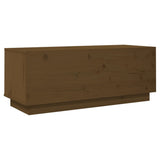 Meuble TV Marron miel 90x35x35 cm Bois de pin massif