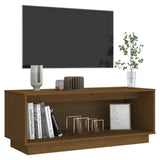 Honey Brown TV Cabinet 90x35x35 cm Solid Pine Wood