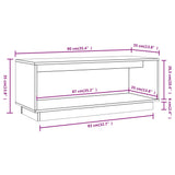 Honey Brown TV Cabinet 90x35x35 cm Solid Pine Wood