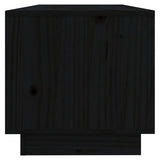 Meuble TV Noir 90x35x35 cm Bois de pin massif