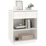 Armoire console Blanc 60x34x75 cm Bois de pin solide