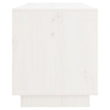 Meuble TV Blanc 74x34x40 cm Bois de pin massif