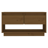 Meuble TV Marron miel 74x34x40 cm Bois de pin massif