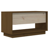 Meuble TV Marron miel 74x34x40 cm Bois de pin massif