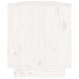 Meuble TV Blanc 110,5x34x40 cm Bois de pin massif