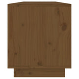 Meuble TV Marron miel 110,5x34x40 cm Bois de pin massif