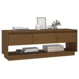 Honey Brown TV Cabinet 110.5x34x40 cm Solid Pine Wood