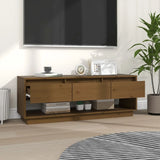 Honey Brown TV Cabinet 110.5x34x40 cm Solid Pine Wood