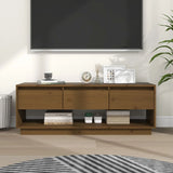 Honey Brown TV Cabinet 110.5x34x40 cm Solid Pine Wood