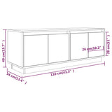 Meuble TV 110x34x40 cm Bois de pin massif