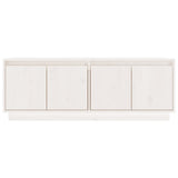 Meuble TV Blanc 110x34x40 cm Bois de pin massif