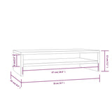 Support de moniteur 50x24x13 cm Bois de pin solide