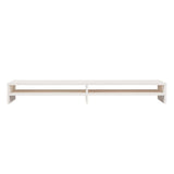 Support de moniteur Blanc 100x24x13 cm Bois de pin solide