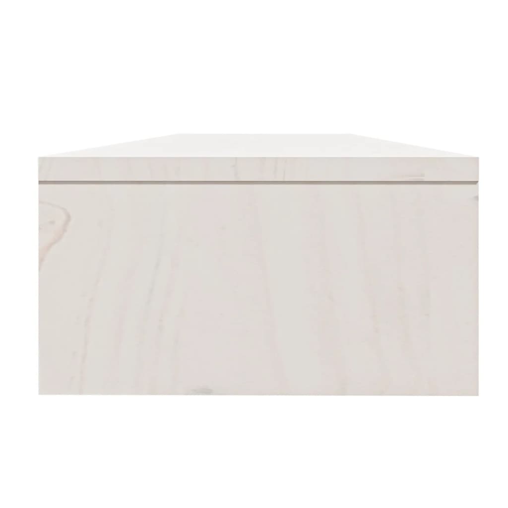 Support de moniteur Blanc 100x24x13 cm Bois de pin solide