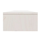 Support de moniteur Blanc 100x24x13 cm Bois de pin solide