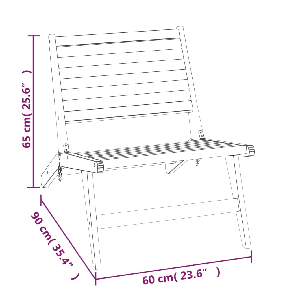 Chaise de jardin Bois de teck solide