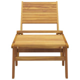 Chaise de jardin avec repose-pieds Bois de teck solide